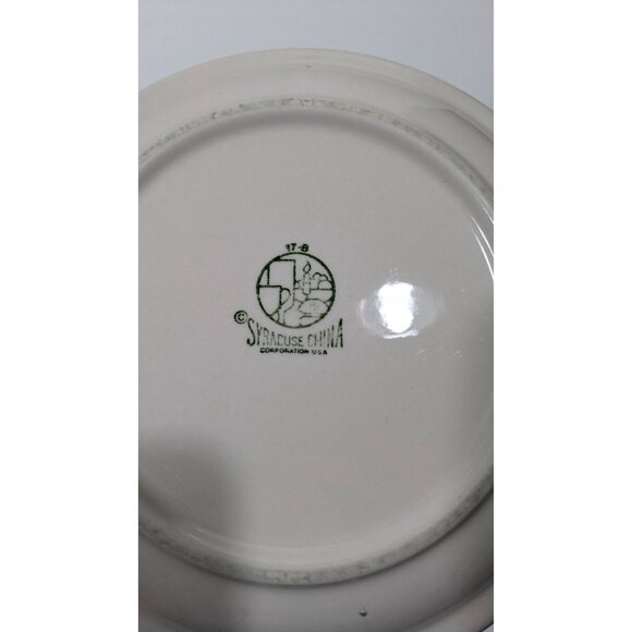 Syracuse China Roxbury Red Floral Dinner Plate Vintage Porcelain USA - Picture 9 of 9